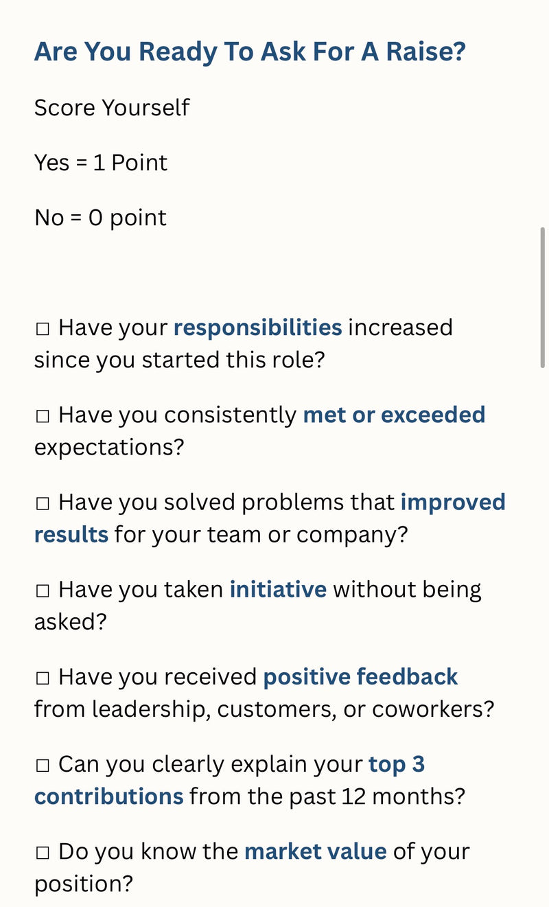 The 5-Minute Raise Readiness Check **FREE**