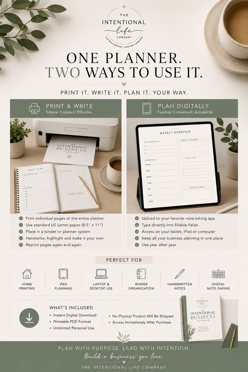 The Intentional Business Planner