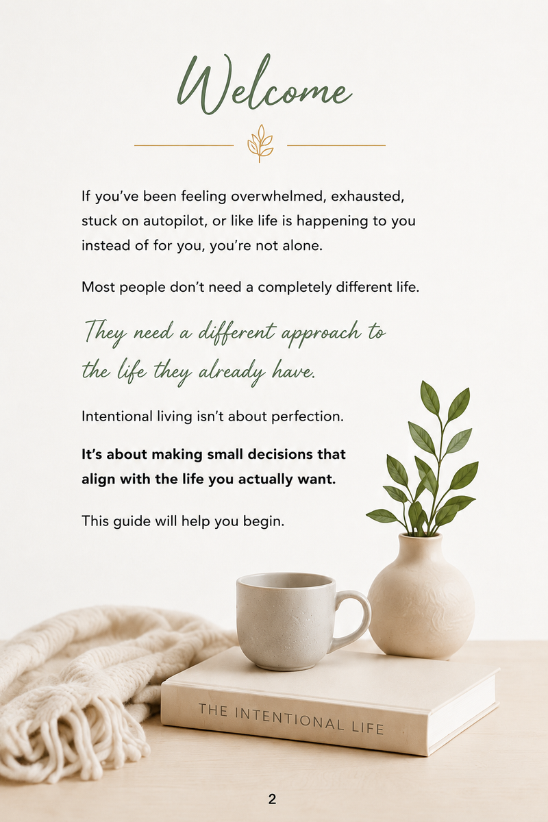 The Intentional Living Starter Guide - **Free**