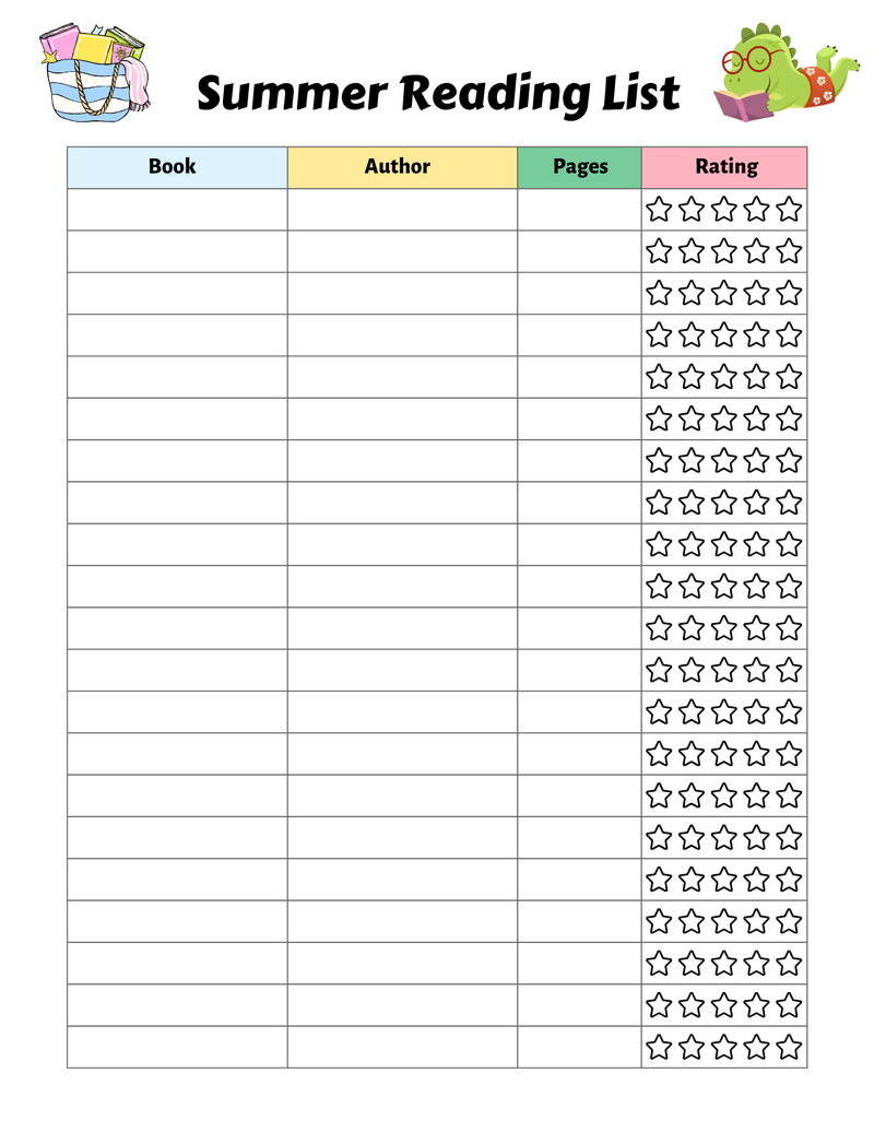 Summer Planner For Kids