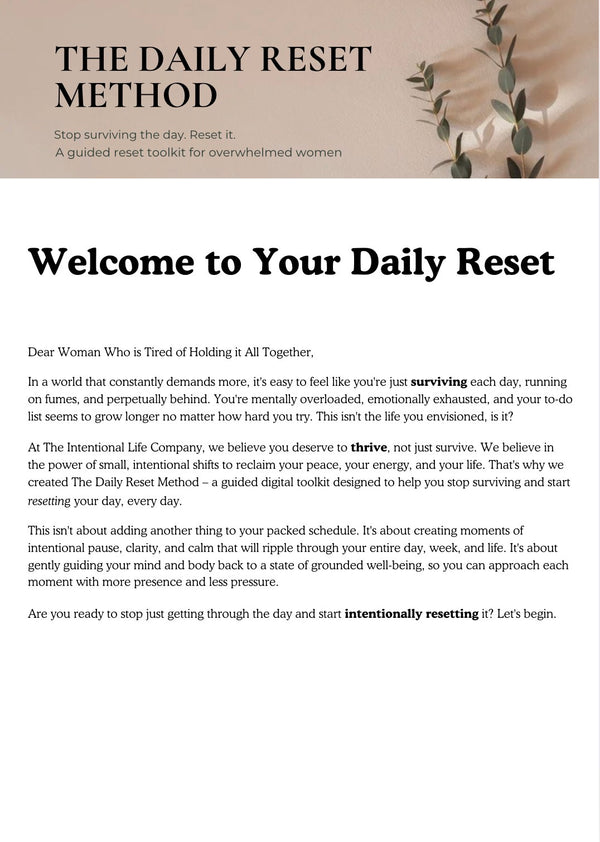 The Daily Reset Method - **Free**